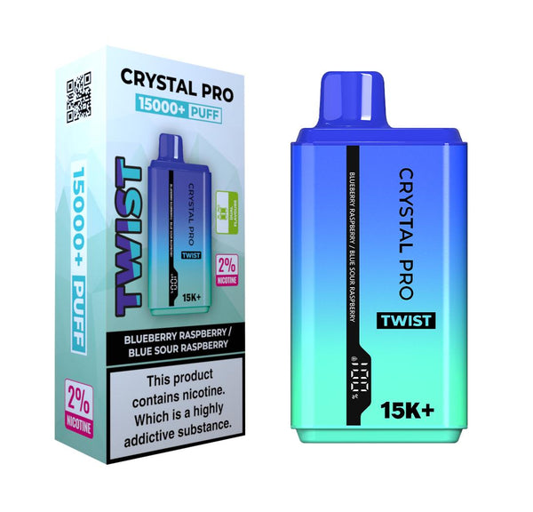 Crystal Pro Twist 15000 Puffs Prefilled Vape 20mg -Box OF 5