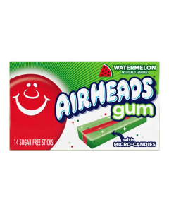 Airheads Gum (34g) – Case of 12 | Blue Raspberry & Watermelon Flavours
