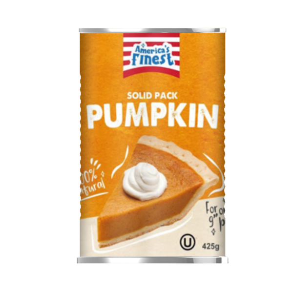 America’s Finest Solid Pack Pumpkin – 15oz (425g) – 12CT