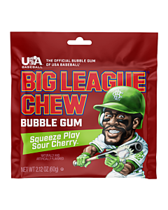Big League Chew Bubble Gum 60g (12ct Case) – Fruit Punch & Sour Cherry