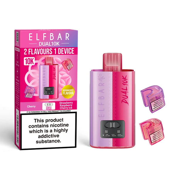 Elf Bar Dual 10K Disposable 2 in 1 Vape TPD Compliant - Box of 5