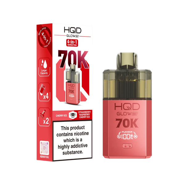 HQD Glow Air 70K Pod Vape Kit - Box of 5