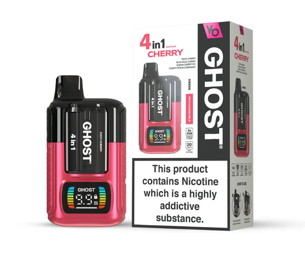 Vapes Bars Ghost 4-in-1 Prefilled Pod Vape Kit -Box of 5