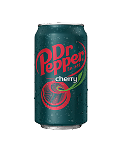 Dr Pepper Cherry Soda – 330 ml Cans (24-Pack) – EU Imported Cherry Cola Drink