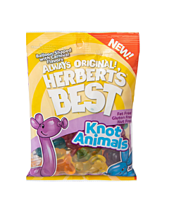 Herbert’s Best Knot Animals Gummy Candy 99g (12ct Case)
