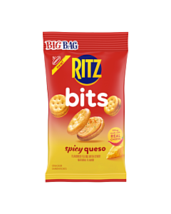 Ritz Bits Big Bag 85g (12ct Case) – Spicy Queso & Cheese Pizza Flavour Charged Sandwich Crackers