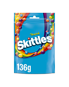 Skittles Tropical Chewy Candy – 136g (15-Pack) – UK Imported Fruity Sweets