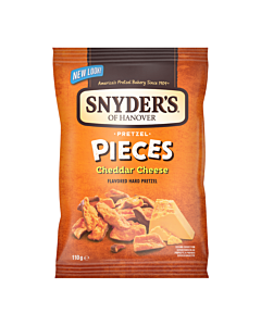 Snyder’s Pretzel Pieces 110g (10ct Case) – Cheddar Cheese, Honey Mustard & Onion, Hot Buffalo Wing