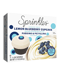Sprinkles Sugar-Free Cupcake Pudding Mix 47–49g (12ct Case) – Lemon Blueberry, Red Velvet & Salted Caramel