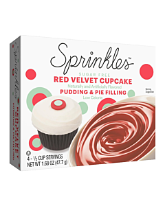 Sprinkles Sugar-Free Cupcake Pudding Mix 47–49g (12ct Case) – Lemon Blueberry, Red Velvet & Salted Caramel