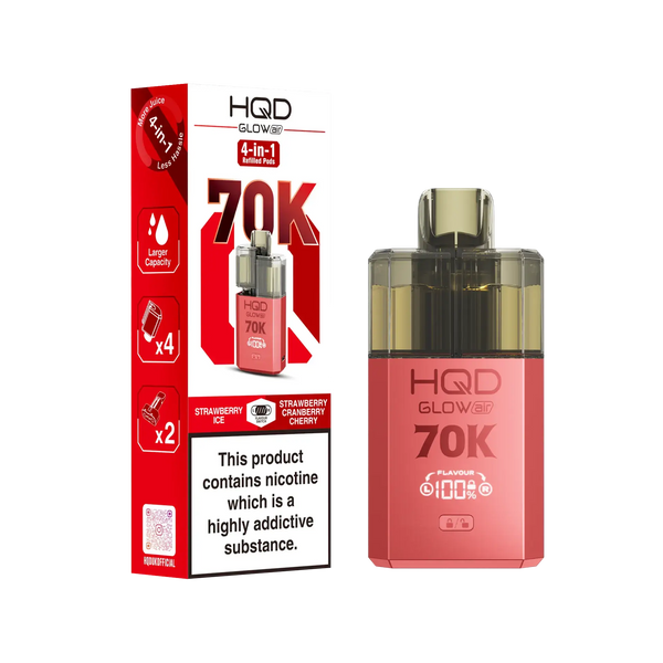 HQD Glow Air 70K Pod Vape Kit - Box of 5
