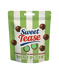 Sweet Tease Chocolate Coated Honeycomb Puffs 80g (12ct Case) – Coconut, Mint & Banana Flavours