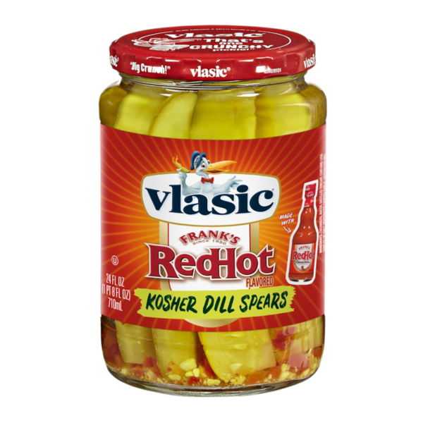Vlasic Frank’s RedHot Kosher Dill Spears 710ml (Case of 6)