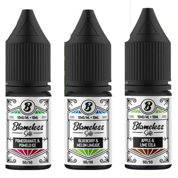 Pack of 10 Blameless Juice 10ml Nic Salt