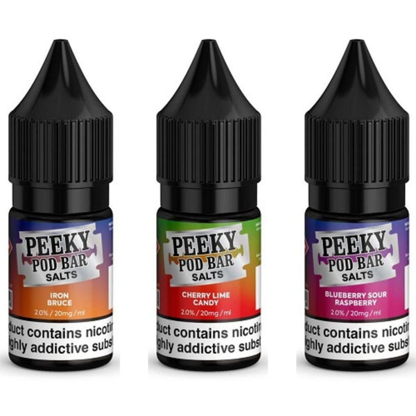Peeky Pod Bar Salt 10ml Nic Salt - Pack of 10