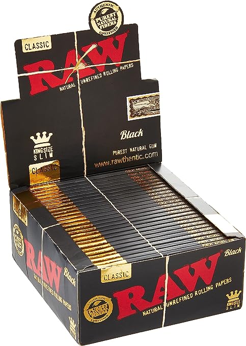 Raw -  Black King Size Slim Classic Ultra Thin - Pack of 50