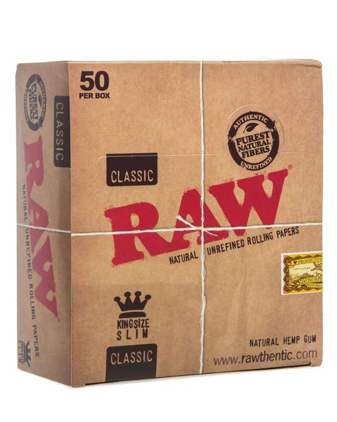 Raw - Classic King Size Slim - Pack of 50
