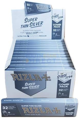 Rizla - Silver Rolling Paper King Size - Pack of 32