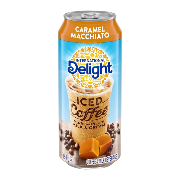 nternational Delight Caramel Macchiato Iced Coffee – 443 ml (12-Pack) – Ready-to-Drink Creamy Coffee