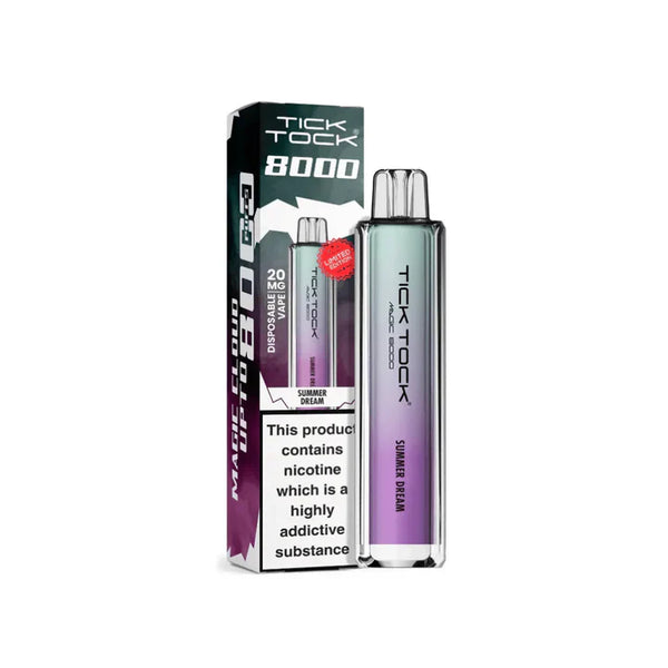 Tick Tock Magic 8000 Rechargeable Vape TPD Compliant - Box of 5